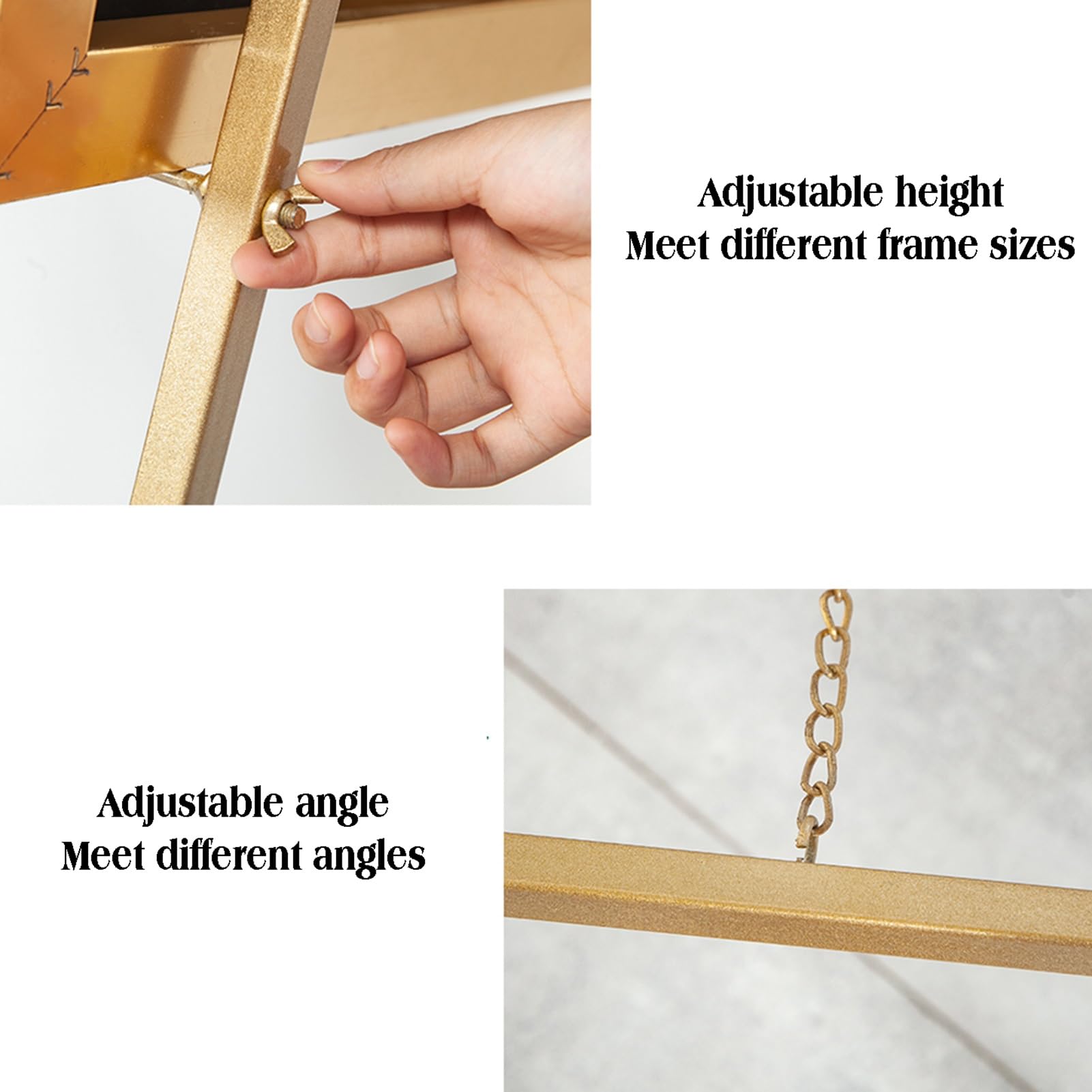 Metall-Staffelei mit Kettenstütze, professionelle Präsentations-Staffelei für Hochzeiten, Veranstaltungen und Ps, stabil, verstellbar, perfekt für Signa