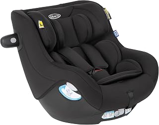 Graco SnugGo™ i-Size R129 drehbarer Kindersitz, 40 bis 105 cm, Midnight | Reboarder, um 360° drehbar mit der Basisstation SnugTurn™ i-Size R129 (separat erhältlich), ab Geburt bis ca. 4 Jahre