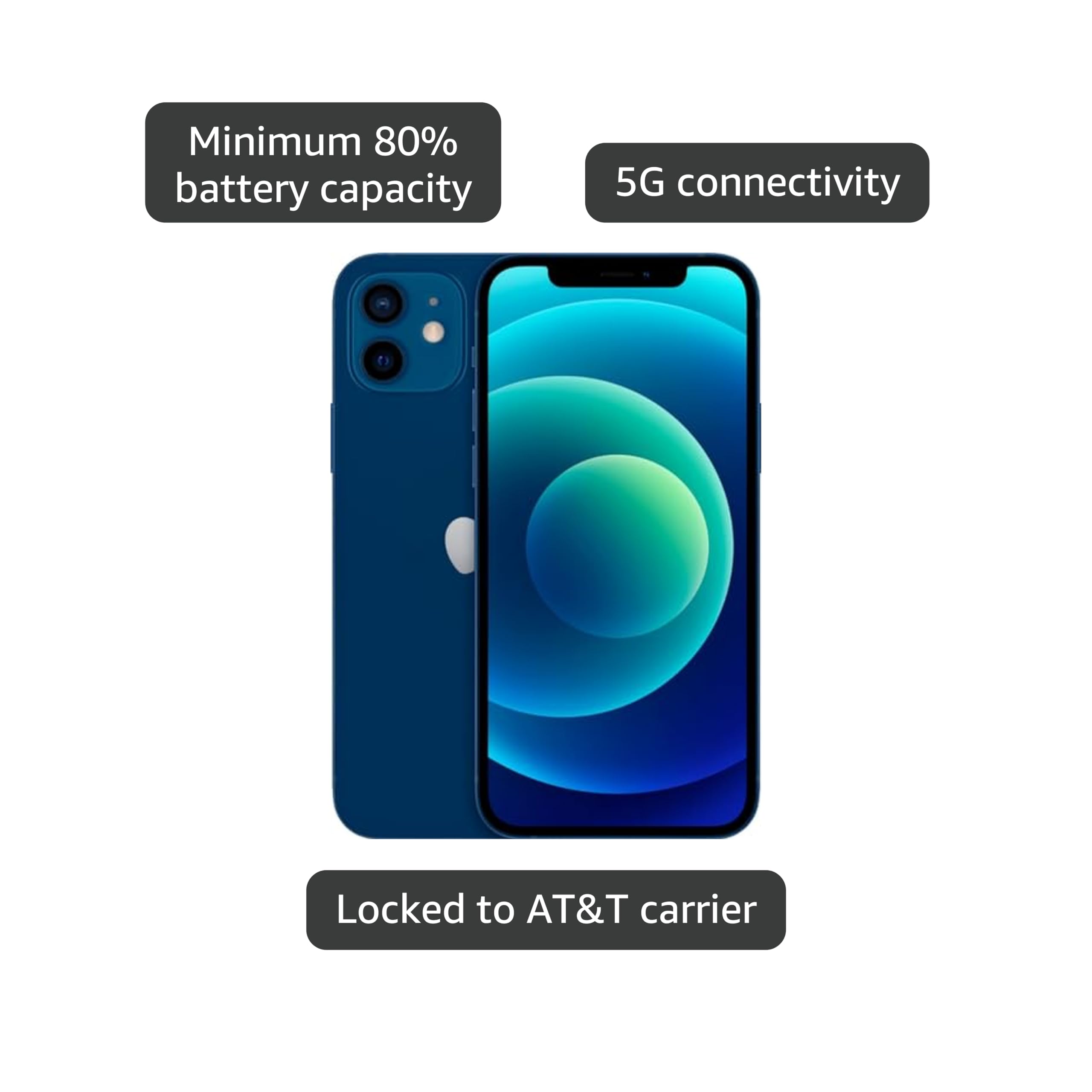 Amazon.com: Apple iPhone 12 Pro, 256GB, Pacific Blue - AT&T