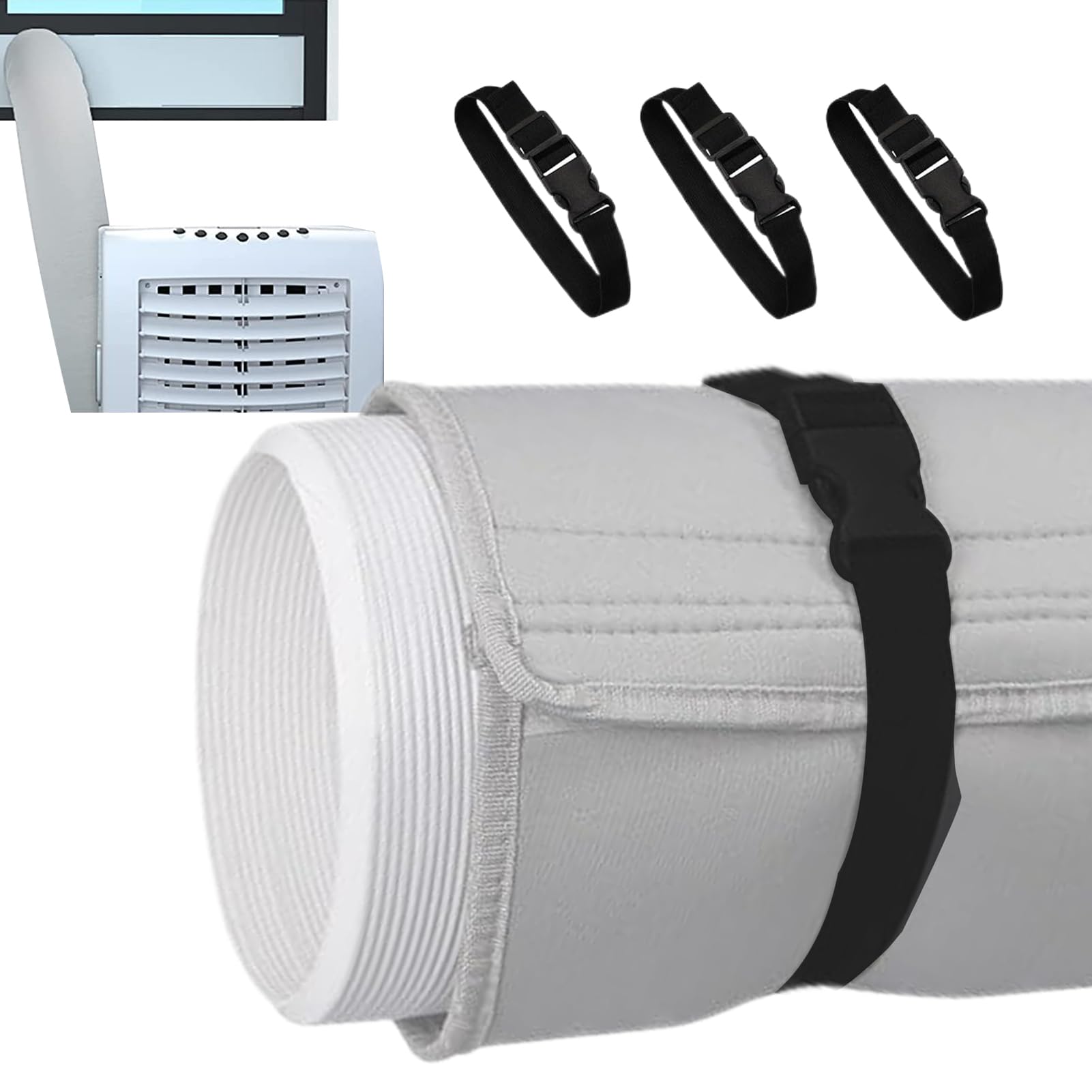 Protection de gaine de climatisation portable isolante à 3 sangles de serrage