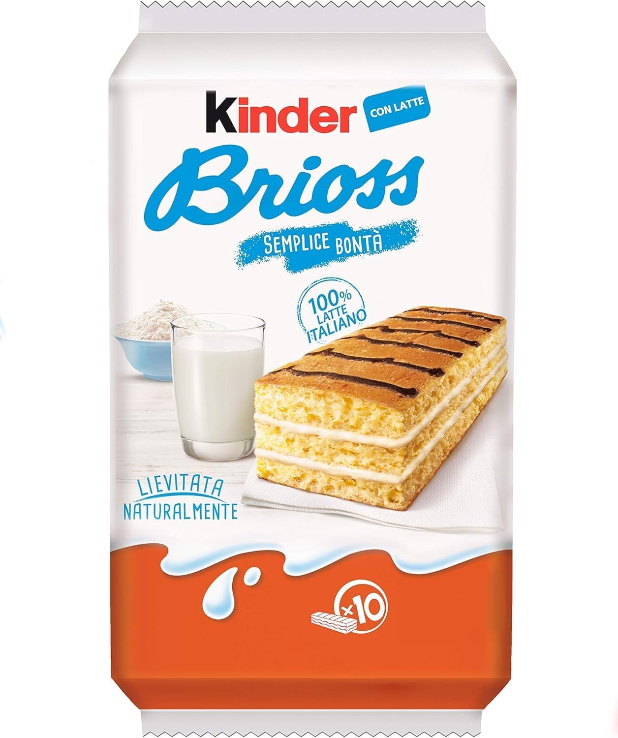Italian Gourmet Assortiment Gâteaux Kinder Petit-Déjeuner – Brioss, Panecioc & Colazione Più – Snacks Moelleux au Lait, Cacao et Céréales – Lot Familial Petit Déjeuner + Italian Gourmet Polpa