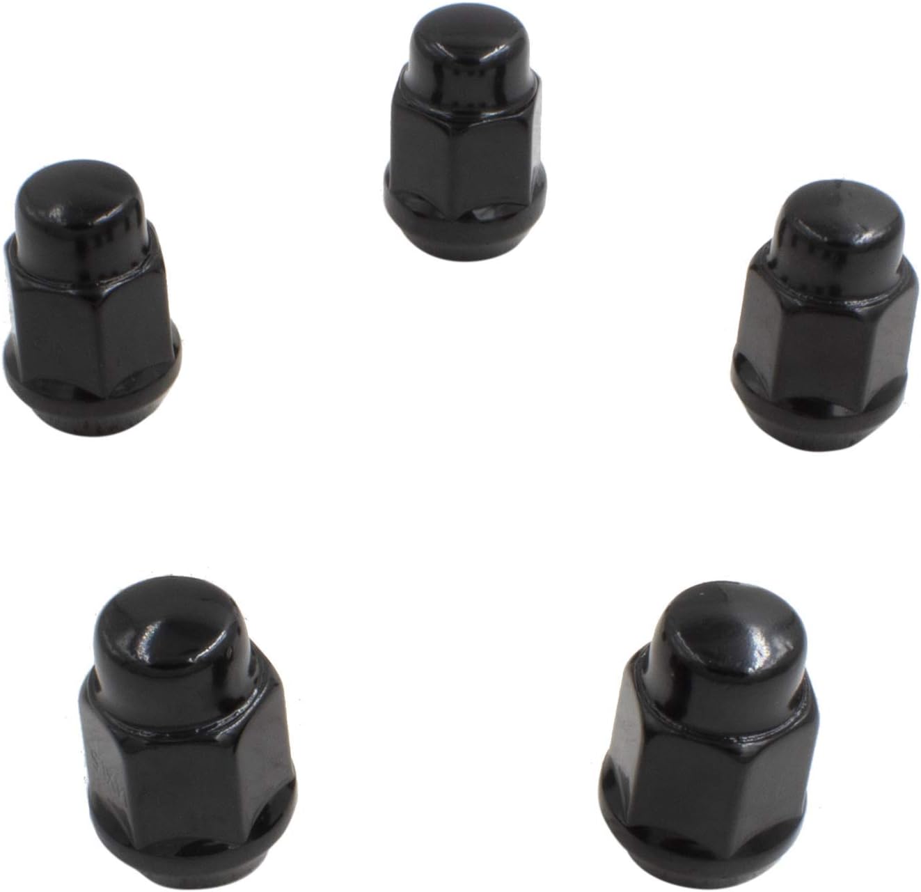 Flash Deals - 40% OFF Wheel Accessories Parts Set of 20 Black 14x1.5 Lug Nuts Closed End Bulge Acorn Lug Nuts 1.38” Long - Cone Seat - 21mm (13/16”) Hex Wheel Lug Nut (M14 x 1.5, Black)