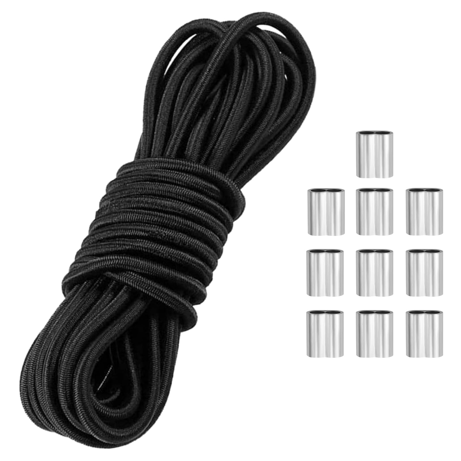 Tendeurs Elastique Avec Crochets Noir 6 Mm 150 Cm,Corde