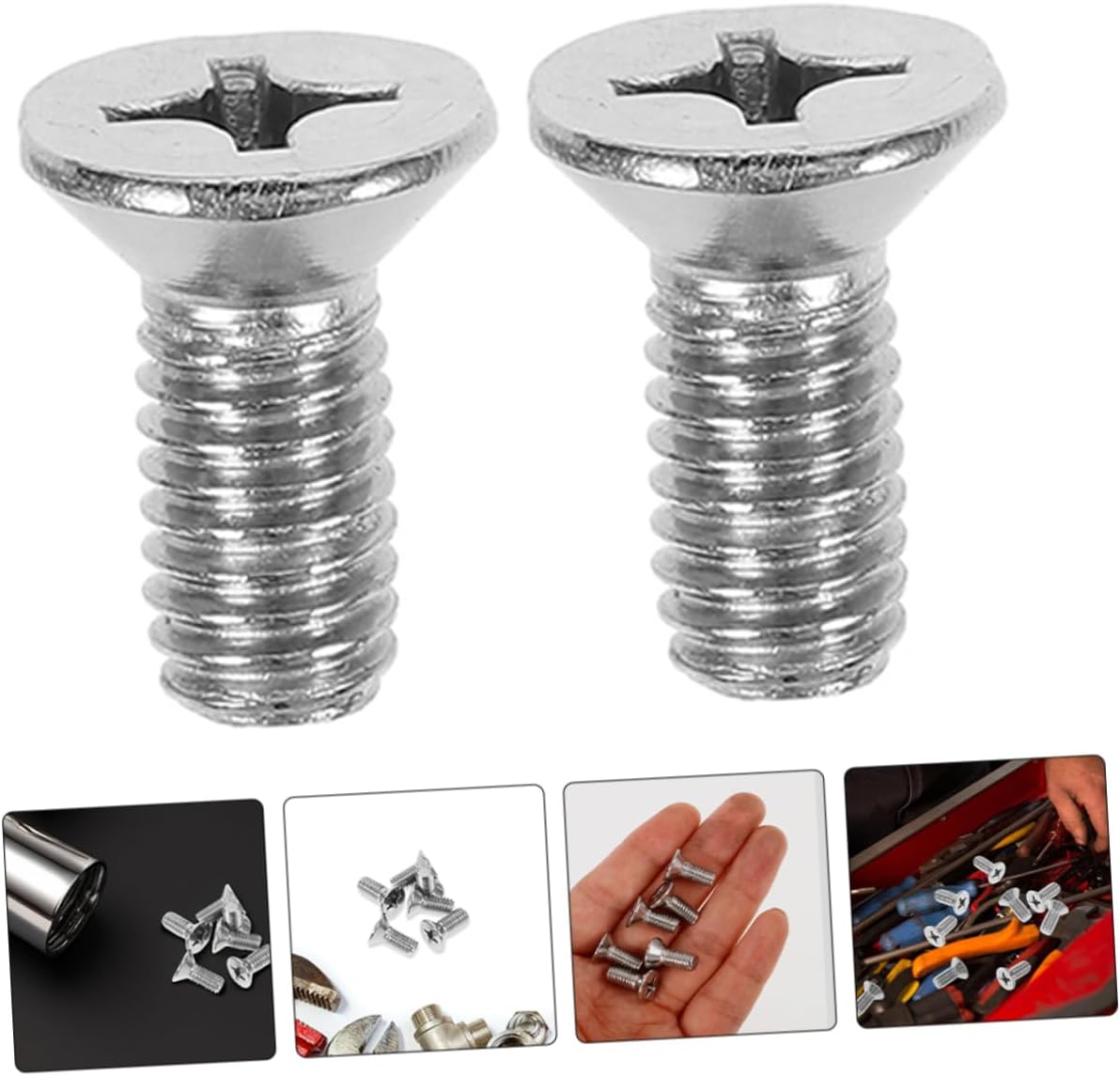 8Pcs Stainless Steel Brake Disc Rotor Screws Kit for Reliable Fastening for Front Rotors Effortless Installation Enhanced Vehicle Safety