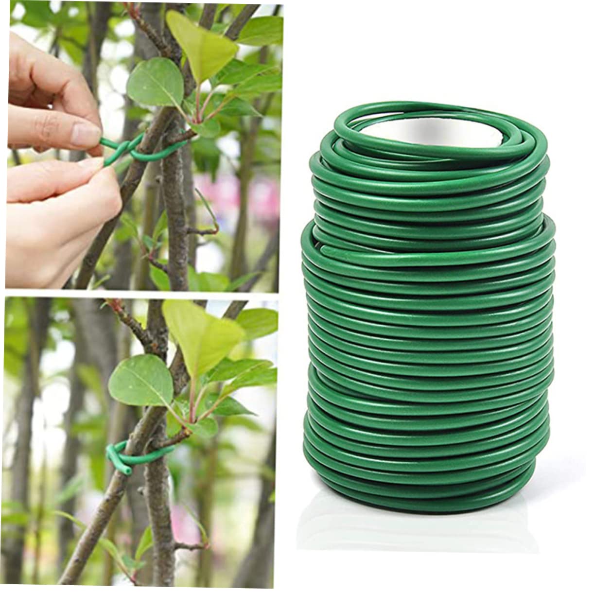 2 Rollen Pflanzenbinder Gartendrahtbinder 3,5mm x 20m Flexibel Wiederverwendbar Hautfreundlich Für Gartenpflanzen Kletterpflanzen Befestigungsband