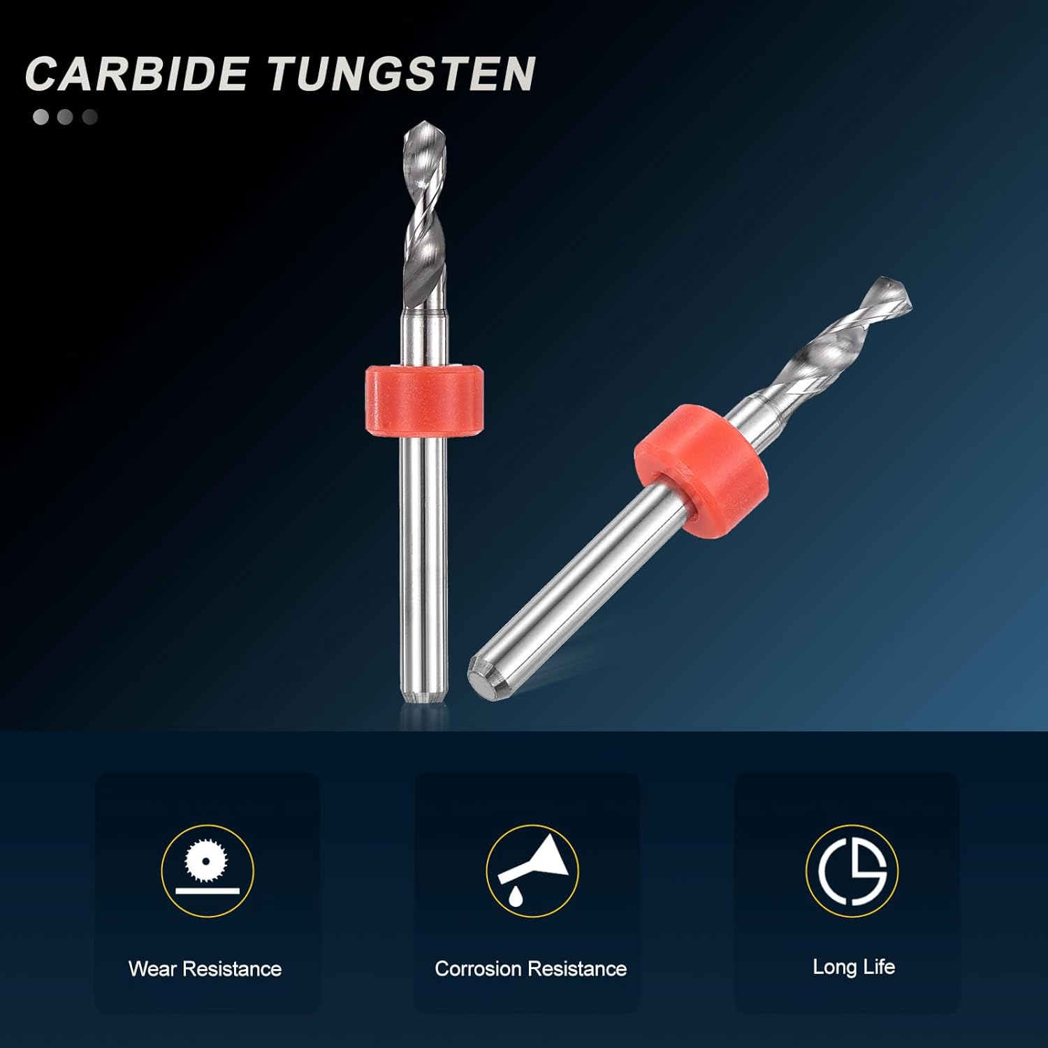 PATIKIL 10 Pack 2.85mm Micro Drill Bits 1/8" Shank Carbide Tungsten Steel 135° Mini Small Bits Print Circuit Board Drilling Tool for CNC Engraving Precision Machinery
