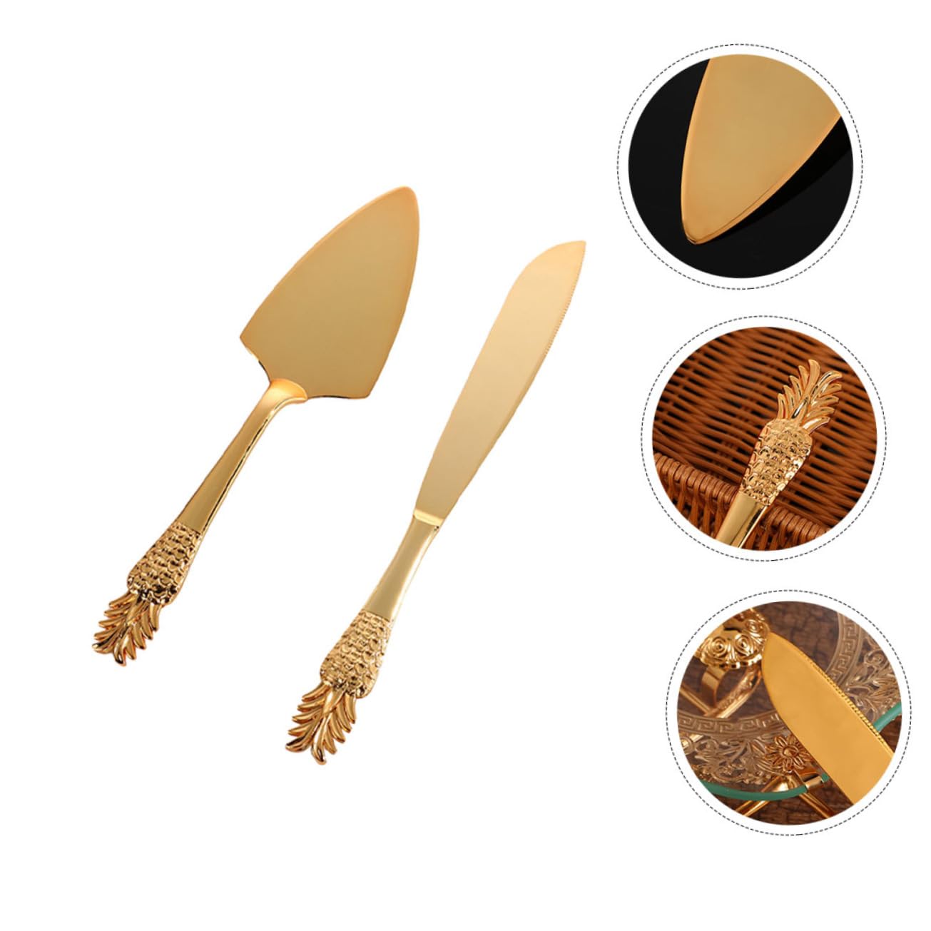 Cabilock 1 Juego Herramientas para Cortar Pasteles Espátula y Corta Pasteles Reutilizable para Bodas y Decoración de Tartas Utensilios de Cocina Profesional y Hogar Diseño Chic y