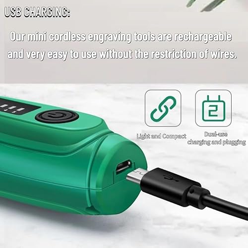 Miniatura 5 de Pilipane Juego de herramientas eléctricas de lijado de 5 engranajes, mini herramienta giratoria inalámbrica, herramienta de molienda de motor de