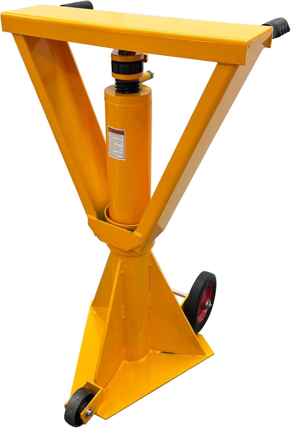 Standard Duty Trailer Stabilizing Jack Stand with 2 Movable Casters for Container Trucks Support 1000mm-1300mm Working Range 50000lbs Lifting Capacity