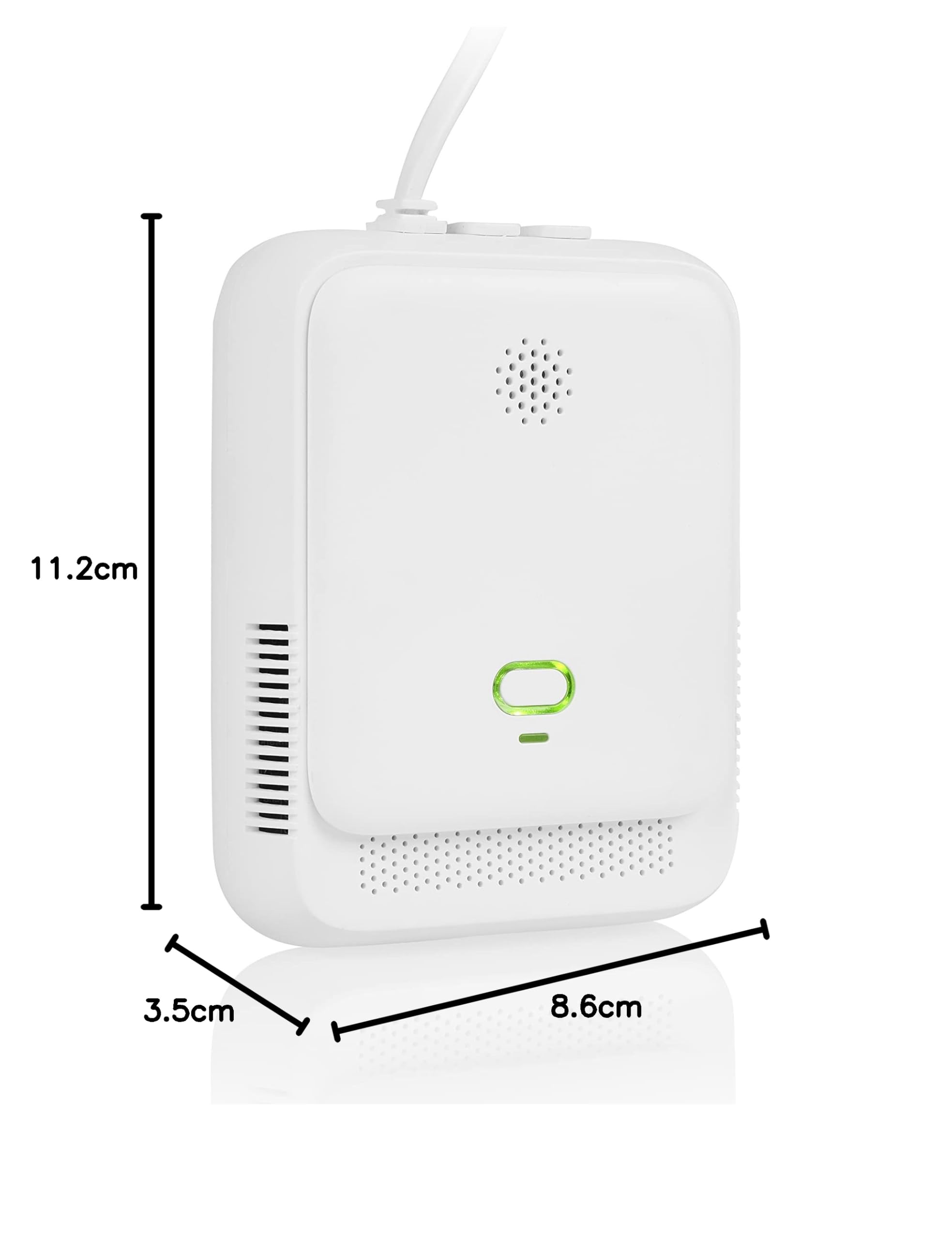 Smartwares Detektor gazu FGA-13410 – gaz ziemny, gaz miejski – propan, butan i metan (LNG, LPG) – żywotność: 5 lat, biały