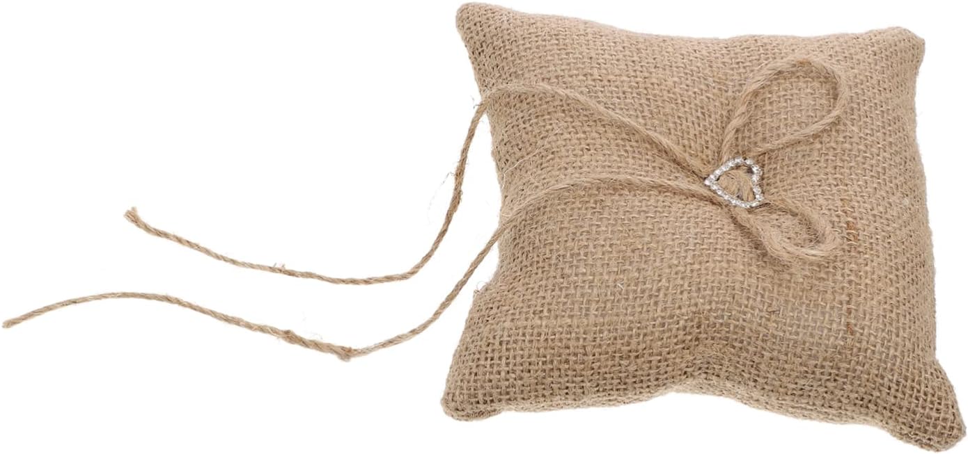 Amosfun 5 pcs Romantic Bridal Ring Cushion Elegant Engagement Ring Pillow for Wedding Ceremony Soft Cloth Material Simple Design Wedding Prop