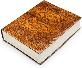 600 pages 10x13 massive thick leather journal | sun embossed