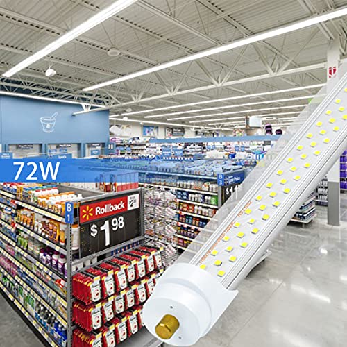 Onlylux 8Ft Led Bulbs, T8 8 Foot Led Bulb For T12 Fluorescent Replacement,, 72W 9000Lm 8' Led Tubes 96" Fa8 Single Pin, Three Rows Of Lamp Beads, 5000K Led Tube Light (10Pack) #TOP3