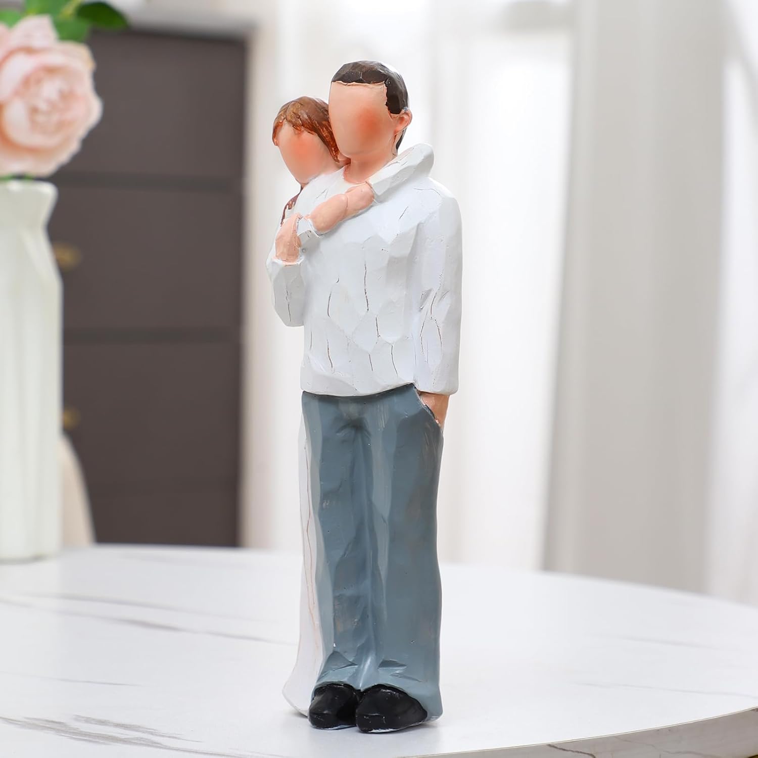 BUTILIVEEN Dad and Adult Daughter Figurines, Gifts for Dad from Daughter for Father’s Day, Christmas and Wedding, Father of The Bride Gifts, 8inch, Resin - Image 7