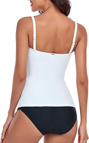 Miniatura 4 de RELLECIGA Top tankini fruncido para mujer