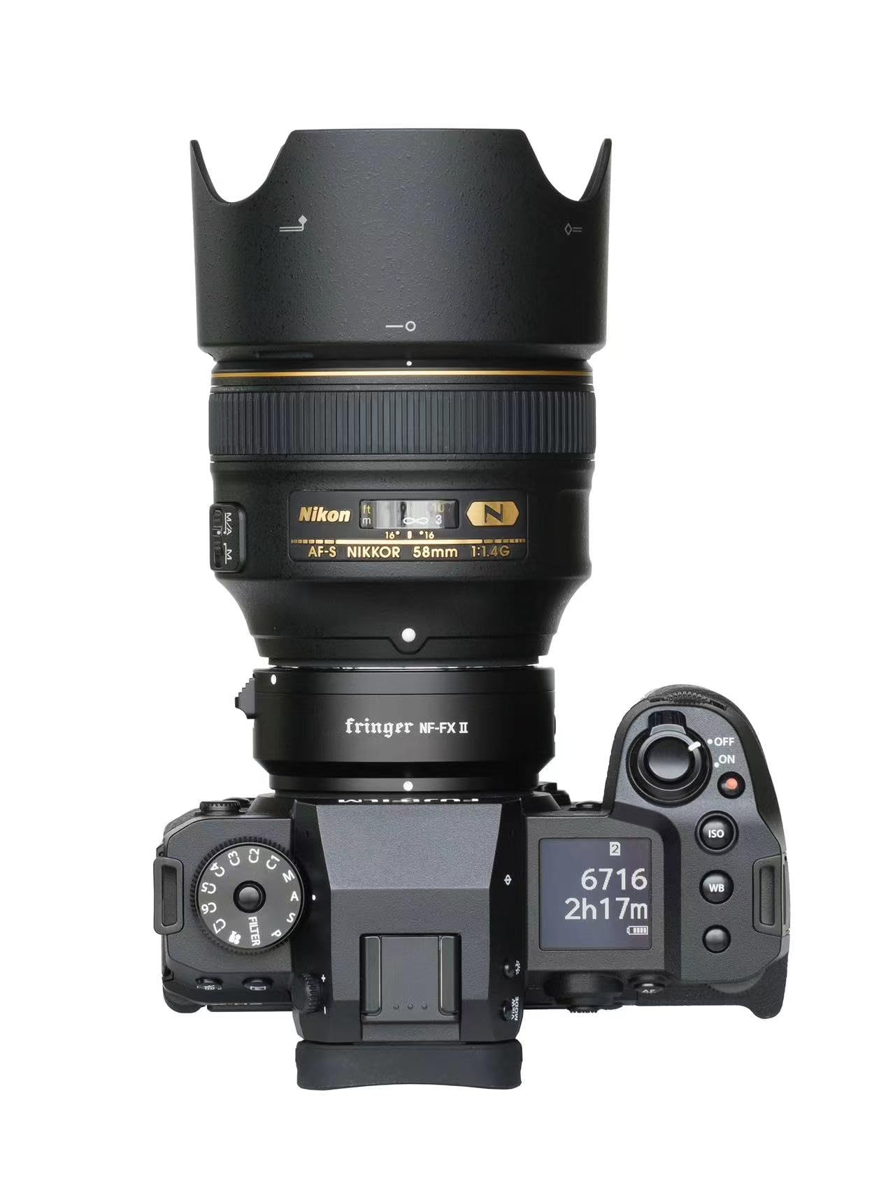 Fringer NF-FX II Adaptateur de monture d'objectif Autofocus pour Nikon D/G/E vers Fujifilm X-T50 X-T5 X-Pro3