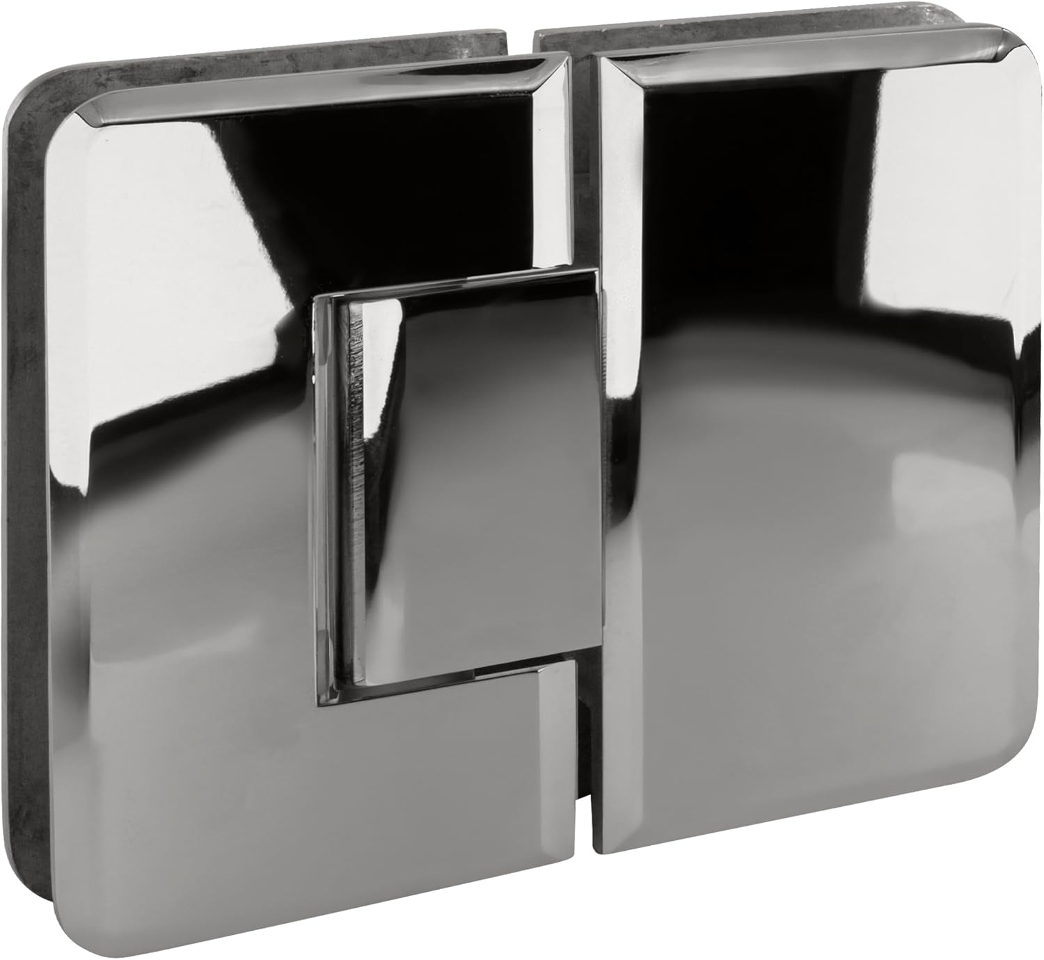 CRL Chrome With Brass Accents Pinnacle 180 Series 180 Degree Glass-to-Glass Standard Hinge