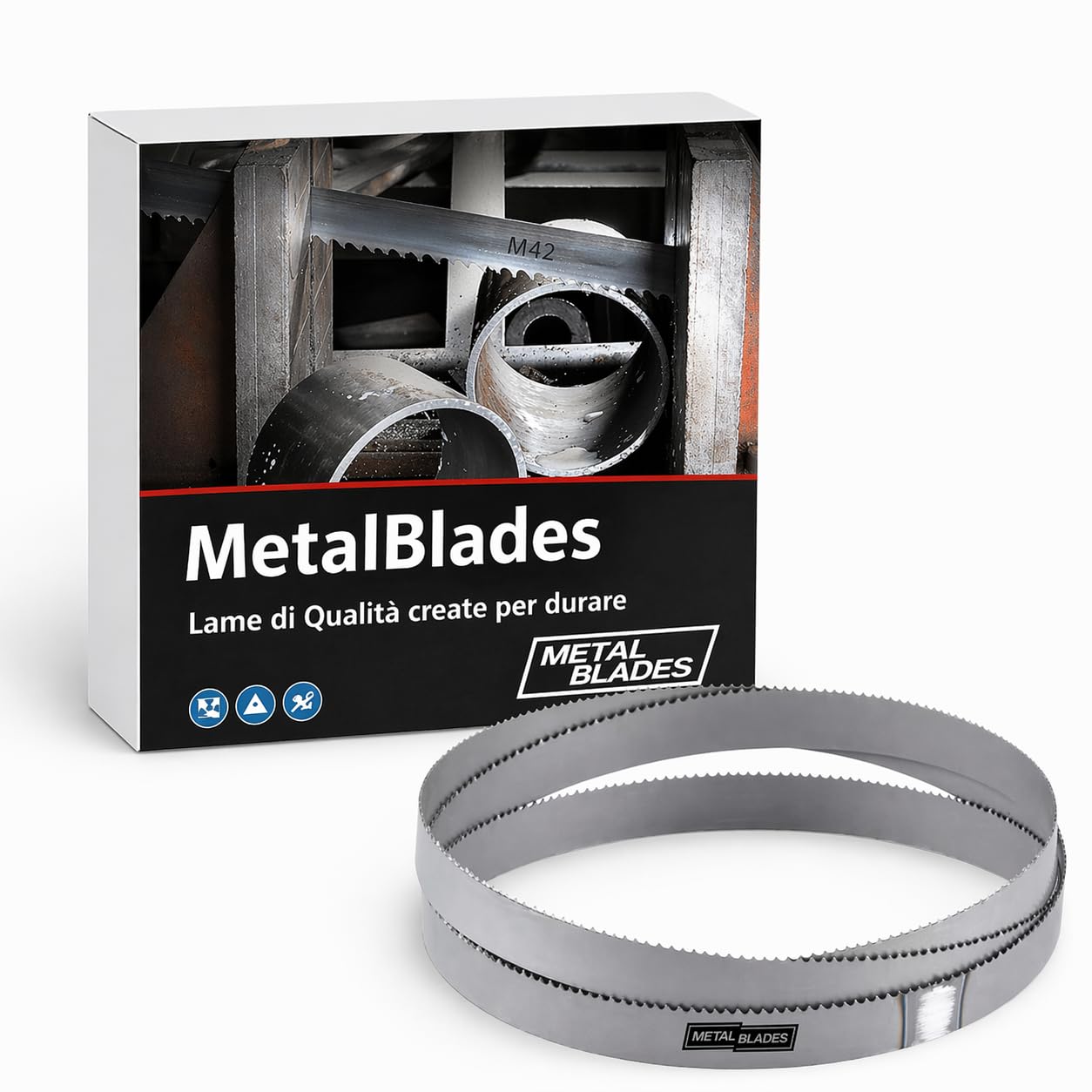 Lama a nastro M42 HSS bimetallica Premium 1140 x 13 x 0,65 mm con 14/18 denti per pollice (TPI) - per taglio di metallo, acciaio, alluminio, metalli non ferrosi e leghe leggere (la più venduta)