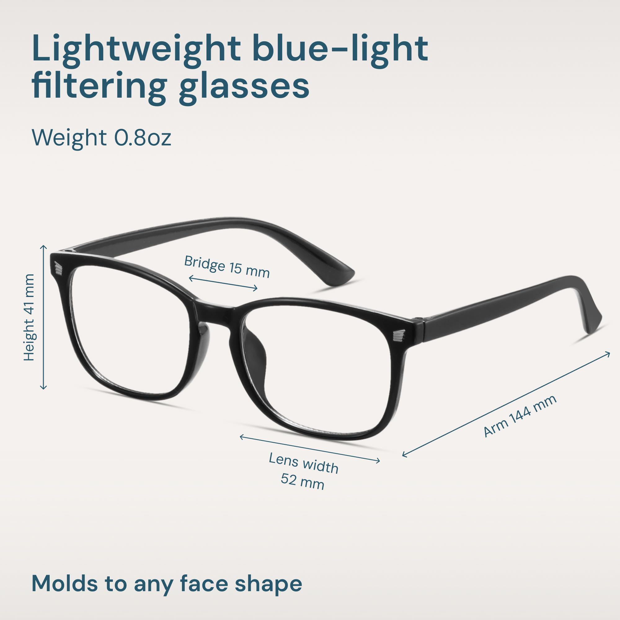 Gaoye Lunettes bloquant la lumière bleue – Faux lunettes de vue carrées tendance, lunettes de jeu anti-UV, lunettes de jeu sur ordinateur pour femme/homme