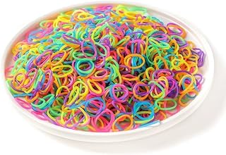 Rubber bands, small mini 6 colors, 500 pieces in a pack of 1.2 inches, perfect for creative production, office and home use