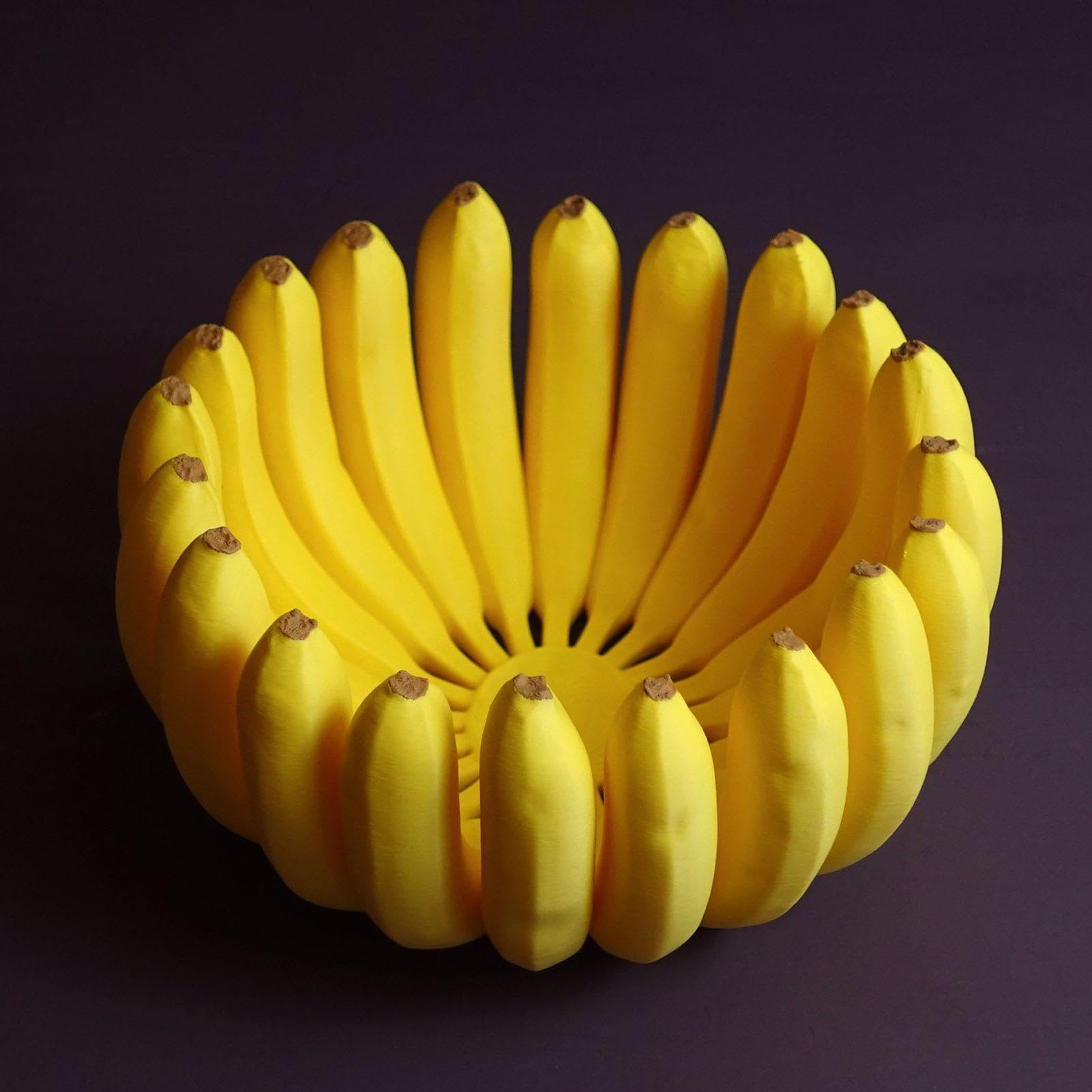 Ciotola a banana stampata in 3D, ciotola decorativa a forma di banana, centrotavola a forma di banana, decorazione da tavolo a forma di banana, 15 x 15 x 9 cm, creativo per banane,