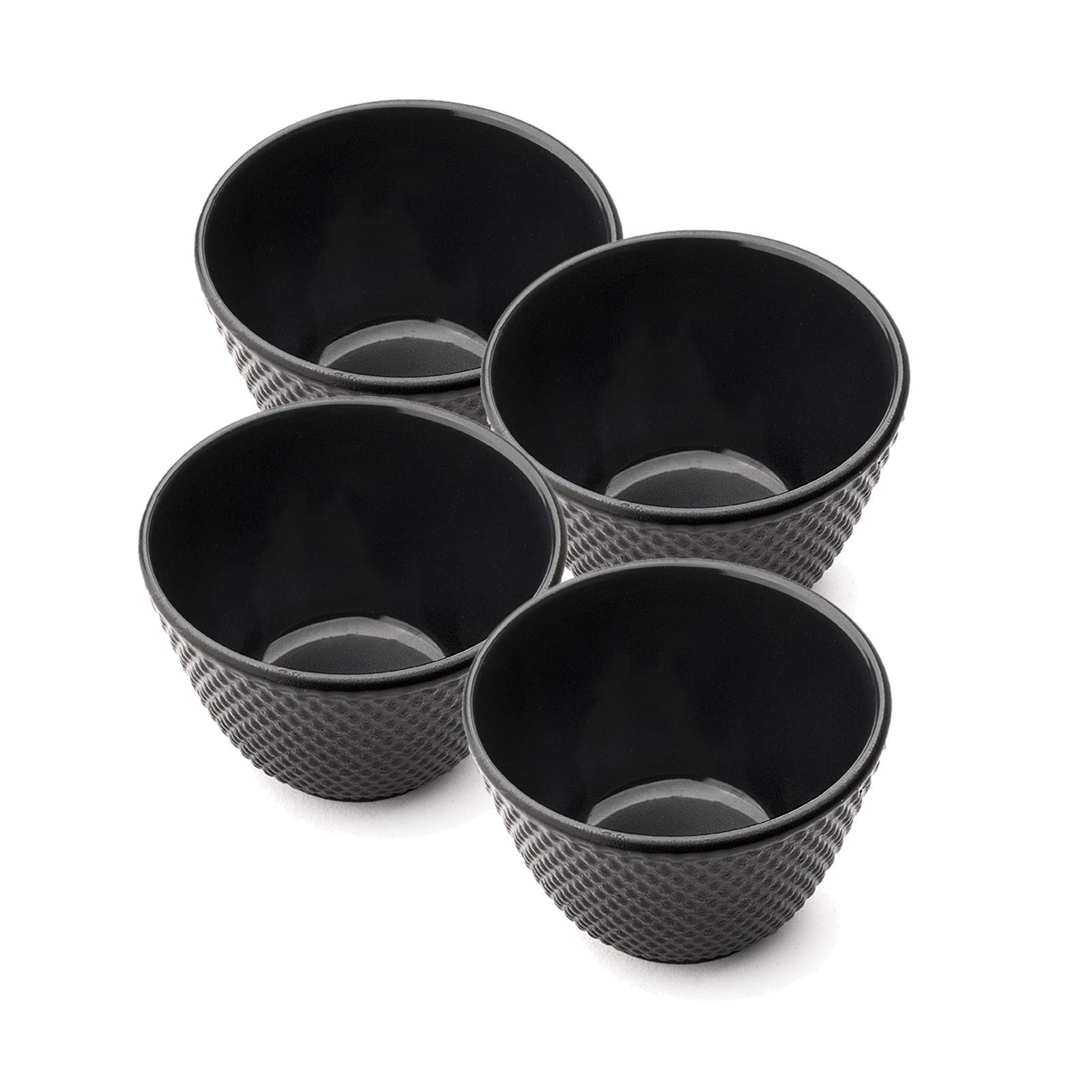 Bredemeijer Asia Gusseisen Teekanne Set 1.0 Liter mit Edelstahl Tee-Filter Sieb-Einsatz - Teewärmer & 4 Becher (Tassen) - 6-teiliges Teeset für losen Tee