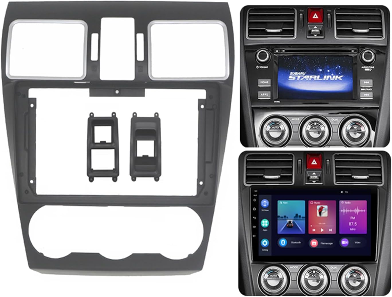 9'' Car Radio Stereo Dash Install Kit Fascia Panel Trim fits for Subaru Forester 2015-2018 Impreza XV CROSSTREK WRX LEVORG 2014 Installation Aftermarket Stereo Headunit