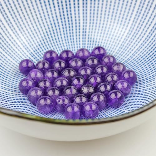 Miniatura 231 de MJDCB Natural Multicolor Volcanic Lava Stone Round Loose Stone Beads DIY for Jewelry Bracelet Making 15" (6mm, White)