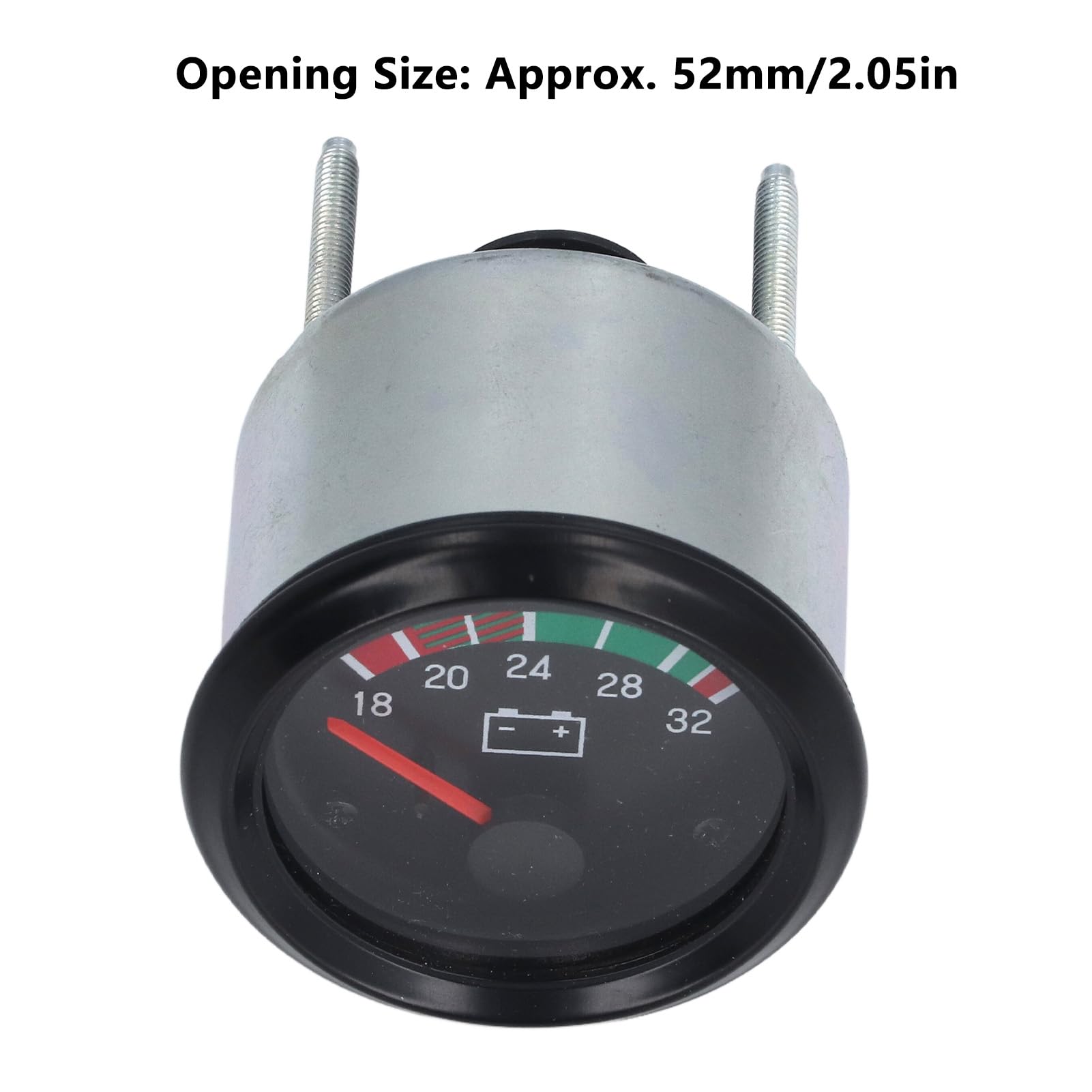 Jauge de Tension 52 Mm, 24 V 18-32 V en Alliage D'aluminium LED, Kit de Compteur de Tension Numérique à LED pour Moteur, Voiture, Camion, Véhicule Automobile