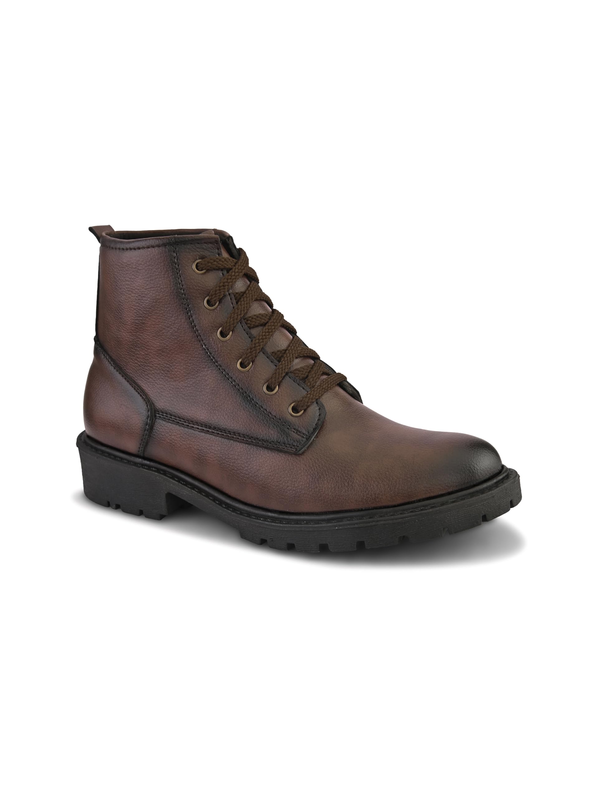 Men's Ankle Lace-up Boots | High Ankle Boot| Formal, Office & Casual Wear Shoes | Soft Cushioned Insole, Slip-Resistance, Dynamic Feet Support, Arch Support & Shock Absorption