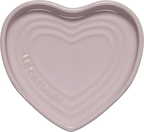 Le Creuset Soporte de cuchara en forma de corazón de gres, 5 pulgadas, chalota
