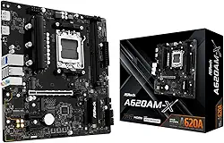 ASRock Placa-mãe A620AM-X Micro-ATX soquete AMD AM5 suporta Ryzen 9000/8000/7000 DDR5 8000+ OC PCIe 4.0 2.5G LAN BIOS Flashback