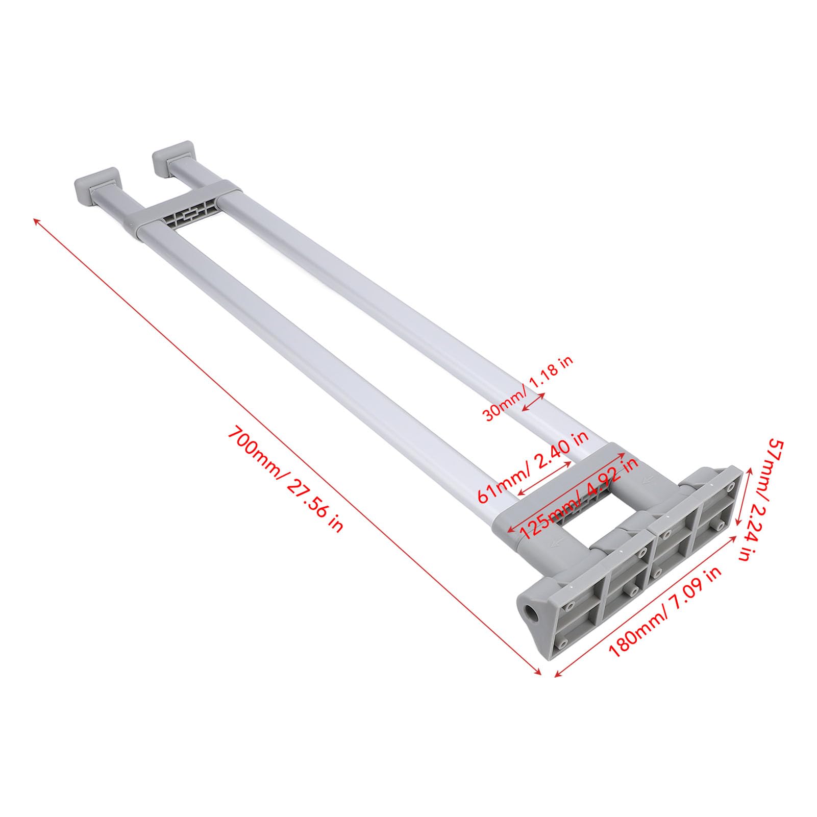 Akozon RV Składana Noga Stołu Aluminiowa Stabilna Podwójna Podpora dla Pojazdów Kempingowych z przyczepą kempingową