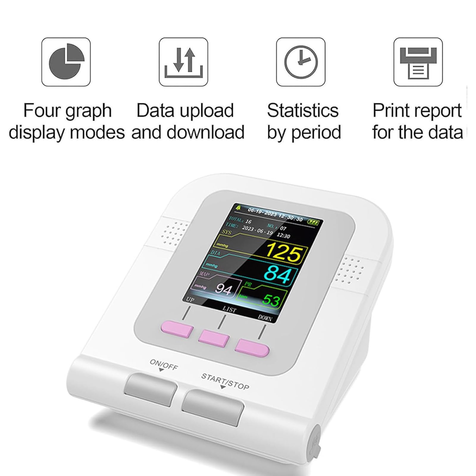 Monitor De Presión Arterial Veterinario, Monitor De Presión Arterial Veterinario Digital Con Brazalete, Pantalla Lcd De 2,8 Pulgadas, Incluye 3 Brazaletes, Memoria Para 100 Registros, Para El