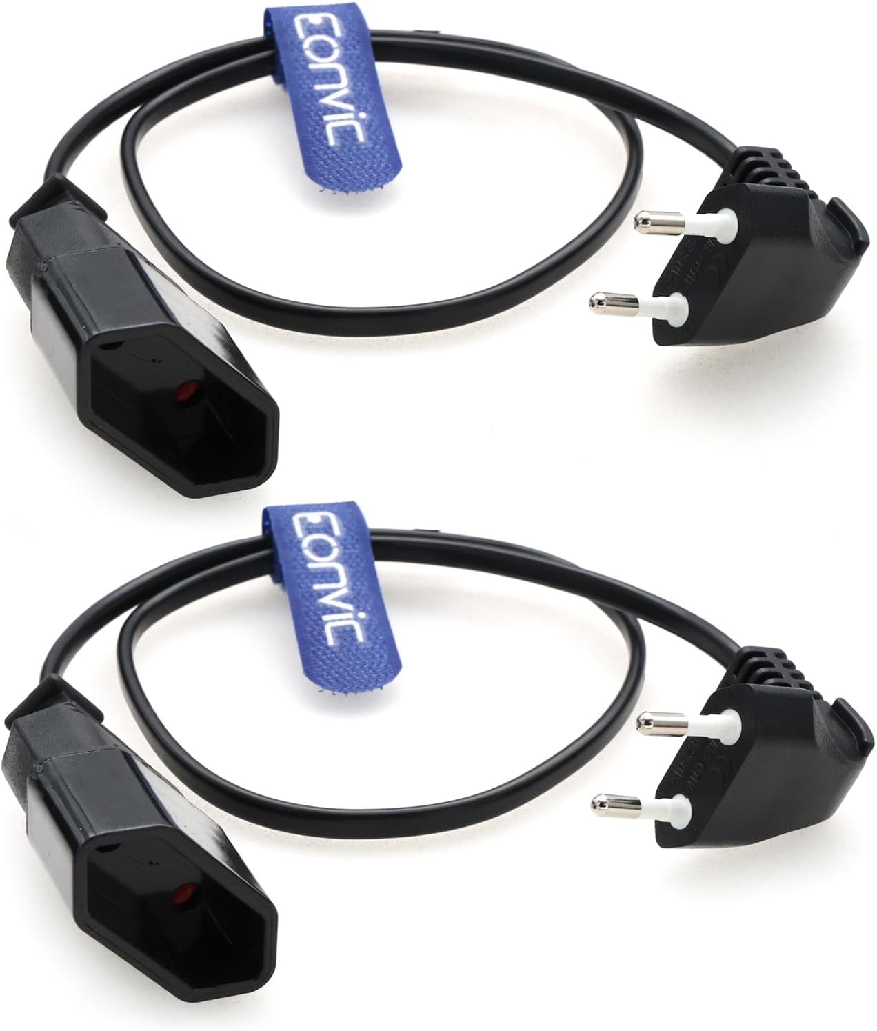 Eonvic Right Angle CEE 7/16 Europlug Male to Female Extension Cord 2.5A/250V for Household Appliances TV PC Computer Monitor Camera Laptop (5M)