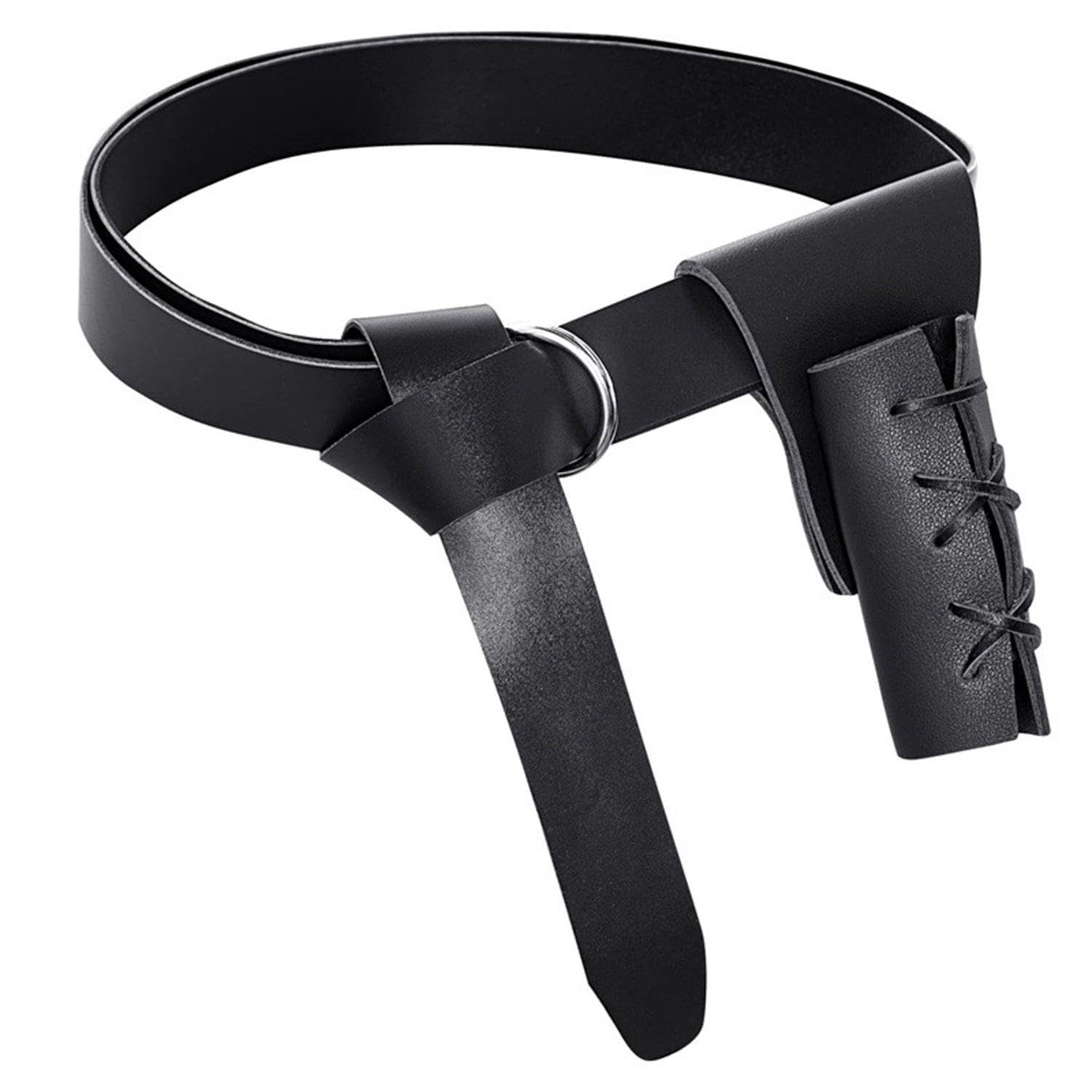 NIDHFG 1 Piece Black Belt, Knight Clothing Accessories, Pu Leather Belt, Retro Belt, Cosplay Clothing Accessories.