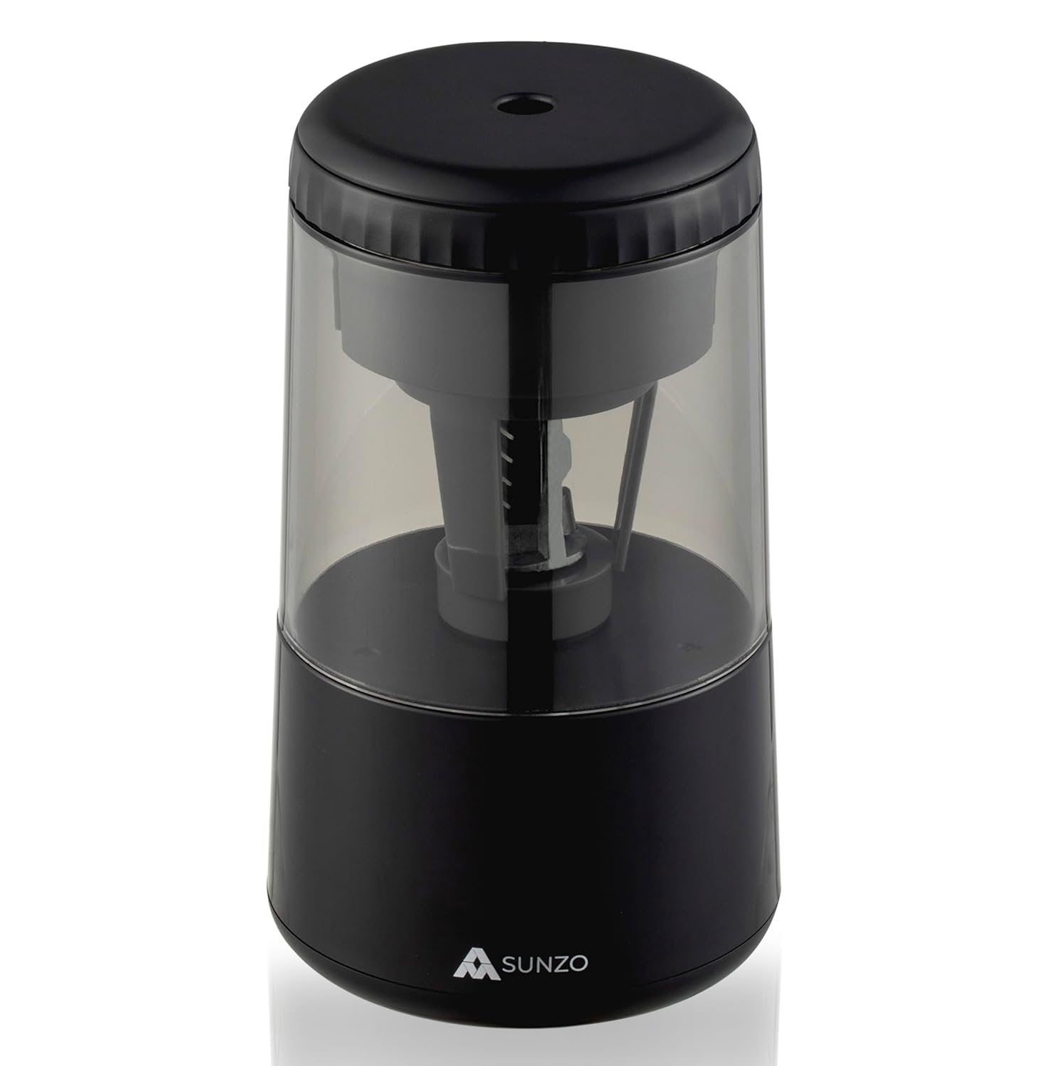 SUNZO Electric Automatic Pencil Sharpener auto feed hands free electronic rechargeable battery powered small portable for colored pencil