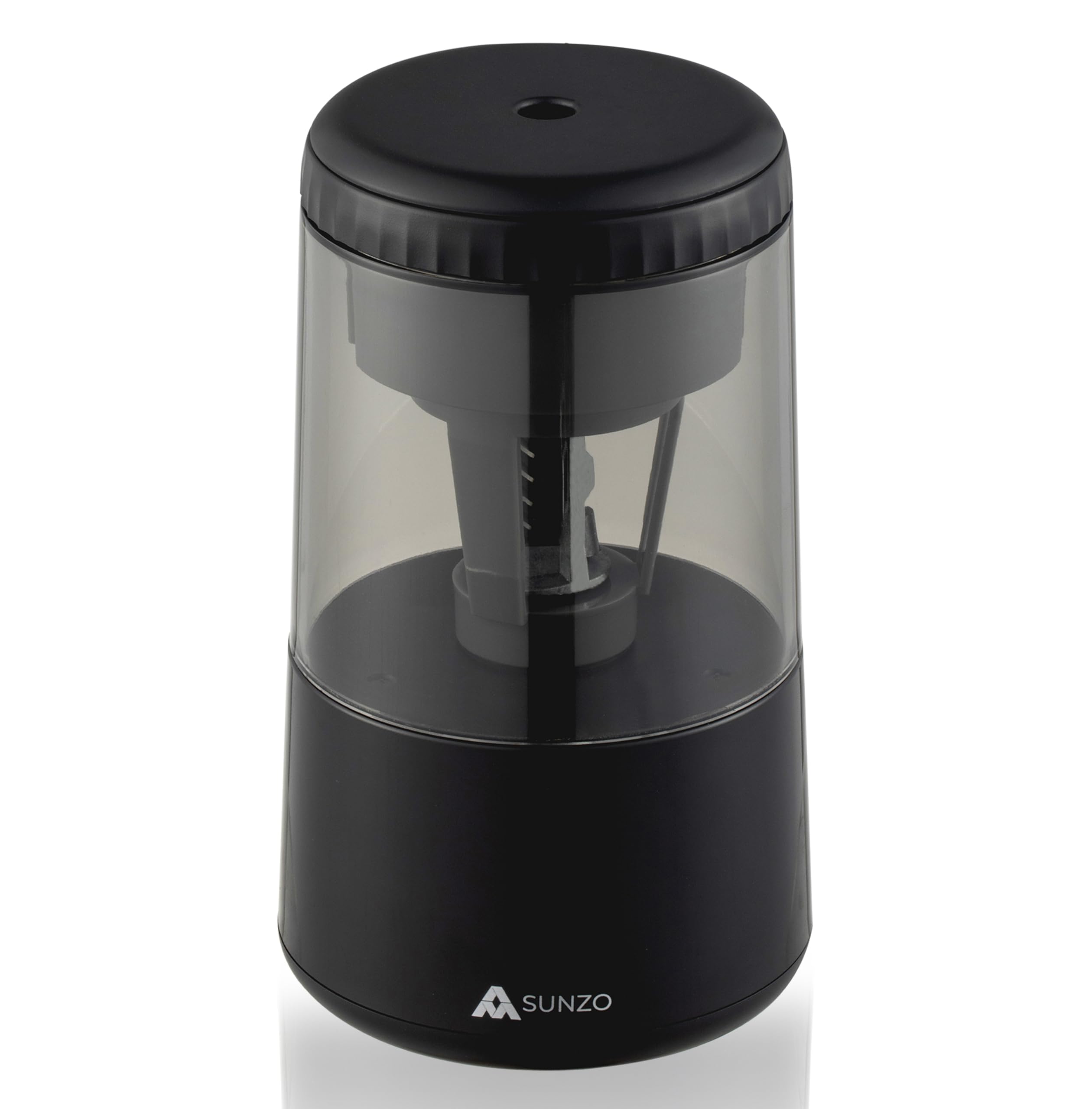 SUNZO Electric Automatic Pencil Sharpener auto feed hands free electronic rechargeable battery powered small portable for colored pencil