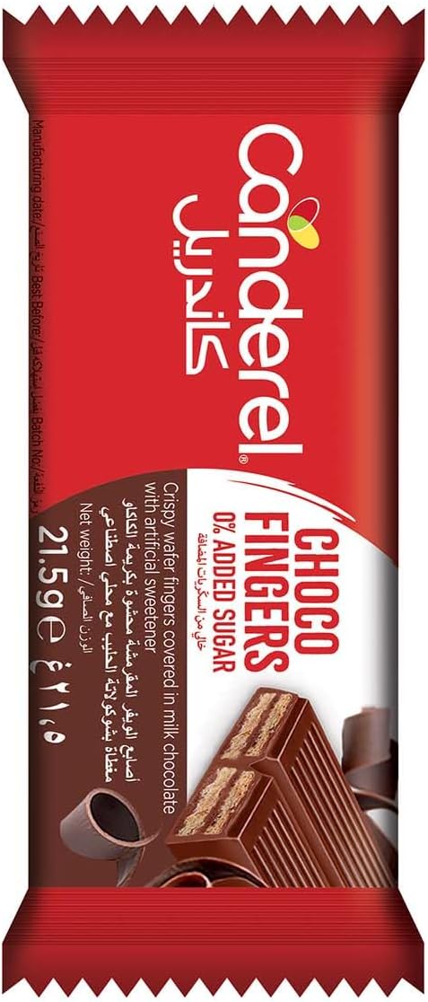 Canderel Milk Chocolate Wafer Fingers, 21.5g