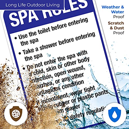 Cartel reglas piscina aluminio 18x12 pulgadas miniatura 5