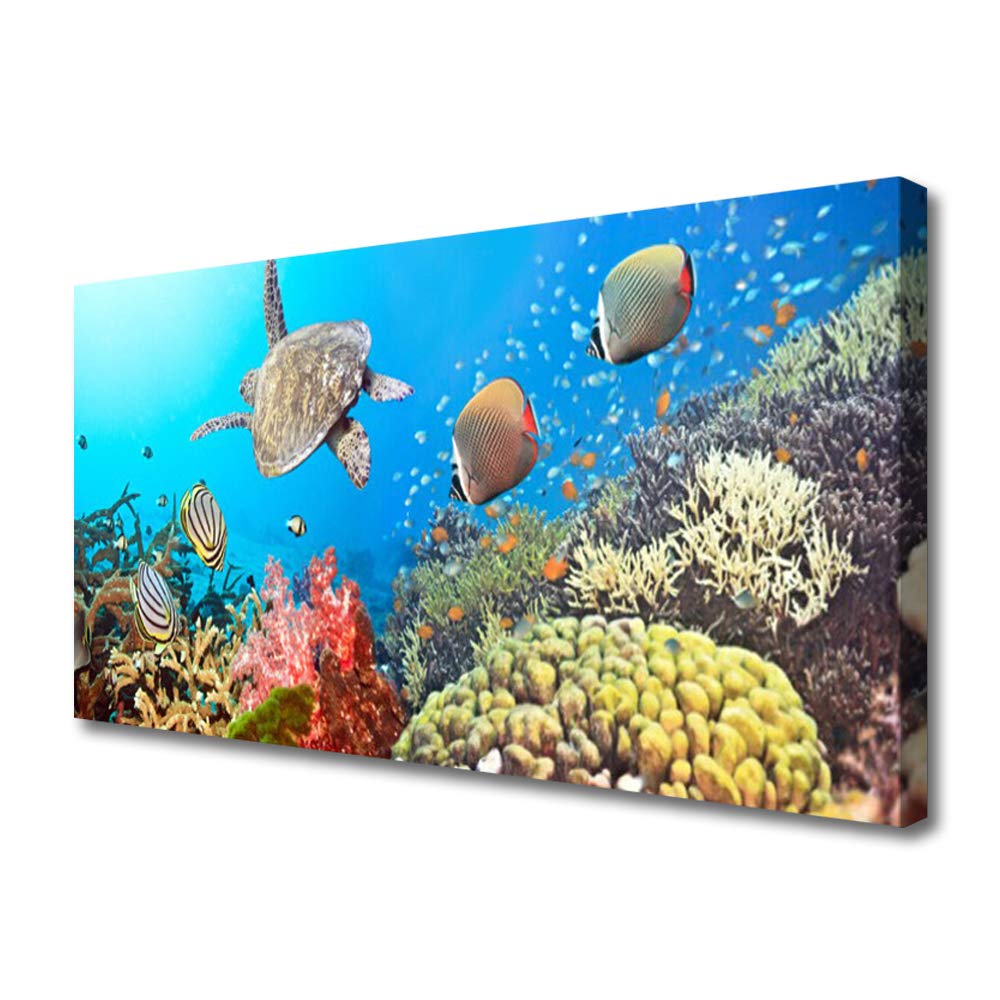Impression sur toile 100x50cm coral reef pour grand tableau de salon