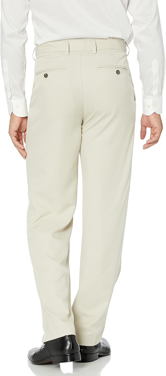 Amazon Essentials Men's Classic-Fit Expandable-Waist Pleated Dress Pant - Image 2