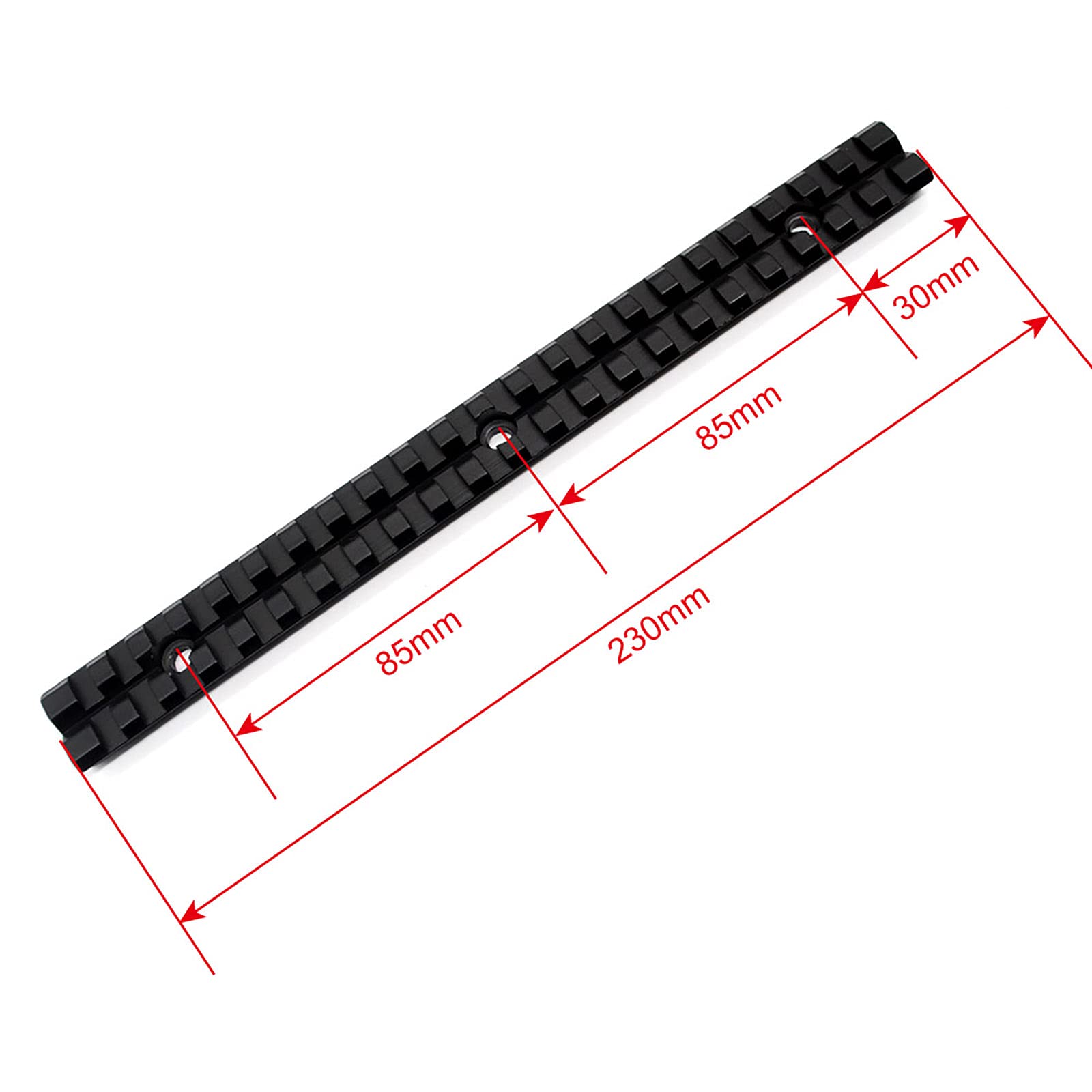 TRIROCK Multi slots Base Tactical Rifle Scope 20mm width Mount 230mm length Durable Weaver Picatinny Rail - Image 2