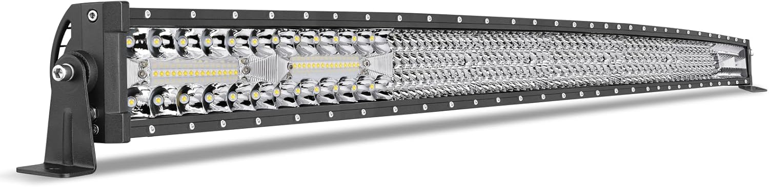 30 Inch Amber LED Lights Bar, 230W Quad Row Spot Flood Combo Driving Work Light Super Bright Off Road Bumer Grille Light Waterproof Yellow Fog Lamps for Trucks ATV UTV SUV Tacoma