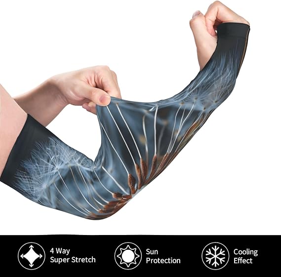 Dandelion Seeds Sleeves For Men And Women Sleeves To Cover Arms Sleeves Anti-Scratch Farm Sun Protection Cooling Sleeve