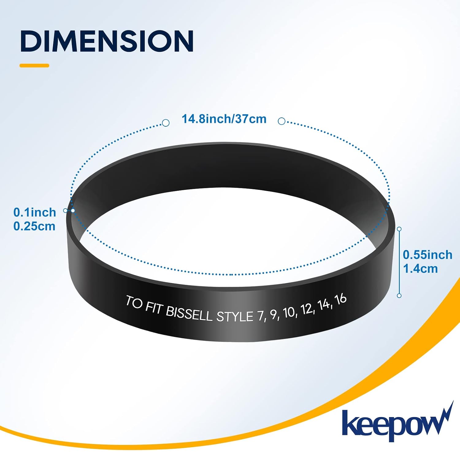KEEPOW Style 7/9/10 P/N 3031120 Replacement Belt Compatible with Bissell Powerforce Helix Powerlifter Cleanview Swivel Rewind Pet Vacuum Cleaner, 2031093 32074 3031123, 6 Pack