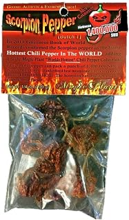 Dried Trinidad Moruga Scorpion Pepper Pods, 0.25 Ounce