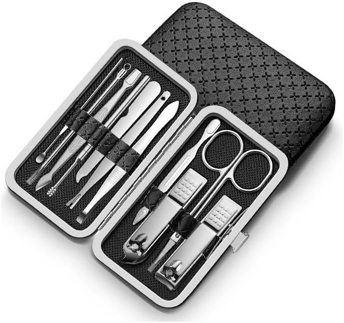 Nail Clippers Kit Nail Clipper Set, Home Pedicure Tools Portable Manicure Cutter High-end Scissors Dead Skin Foot Repair Tool 11 Piece Set Manicure Pedicure Kit