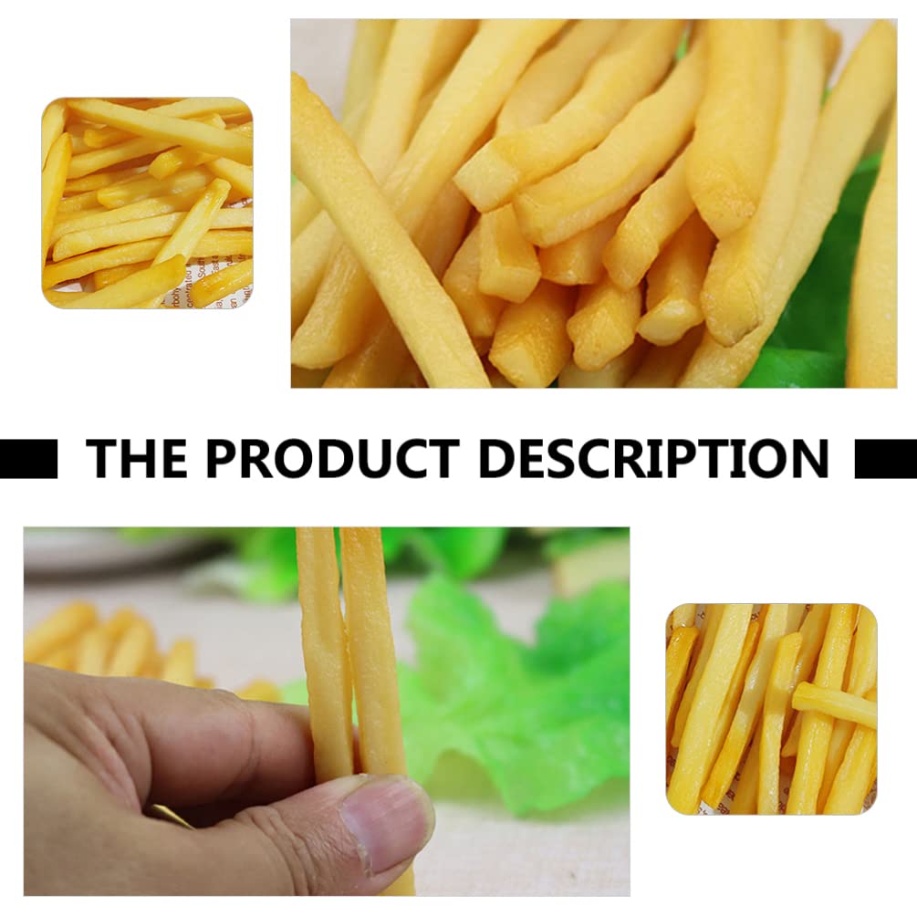 TOYANDONA 24 Pcs Fausses Frites Français Simulation Frites Frites Cuisine Jouet Artificielle Lifelike Food Modèle Pour Restaurant Fête Spessay
