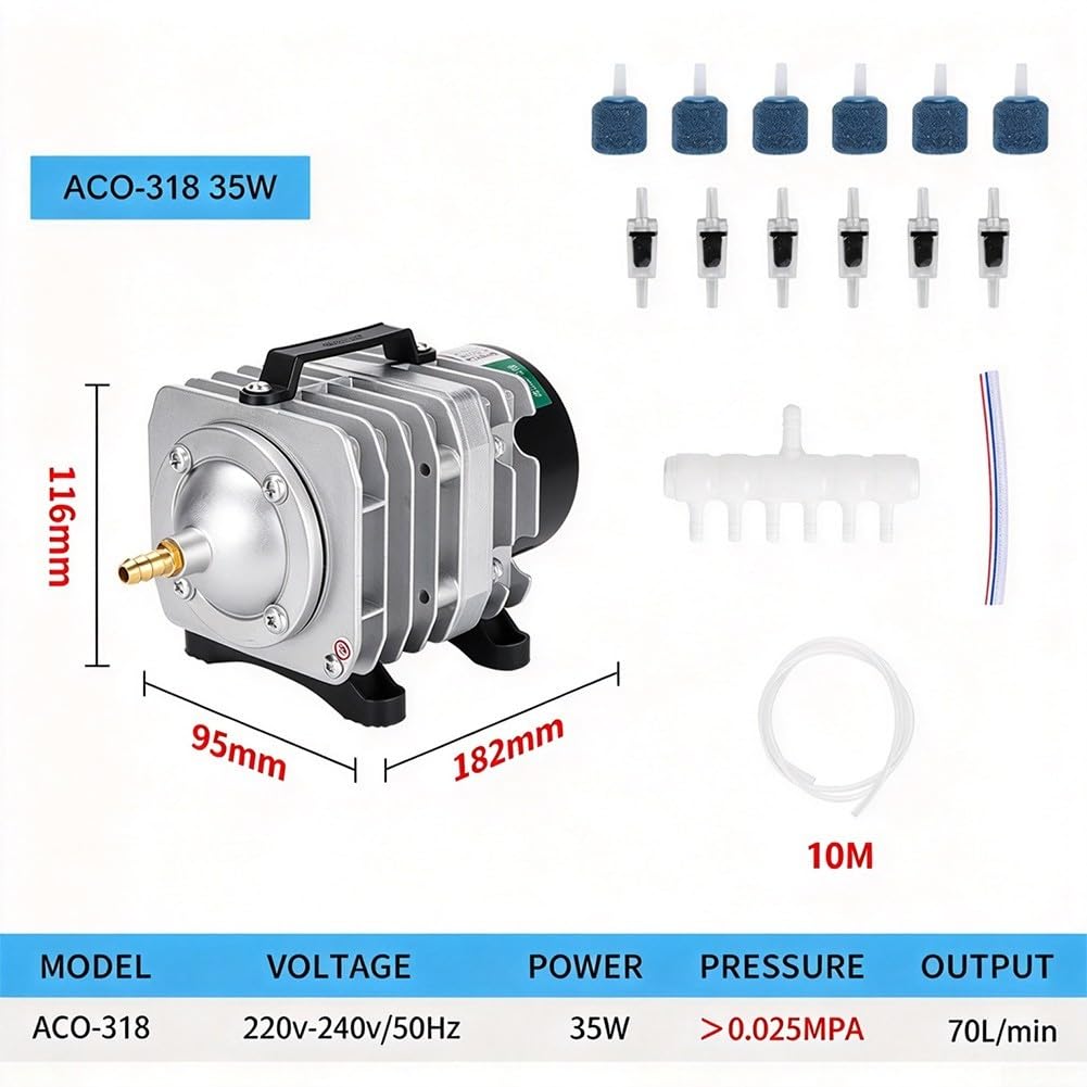 Elektromagnetische Luftpumpe 25W 40L/min Teichbelüftung(35w)